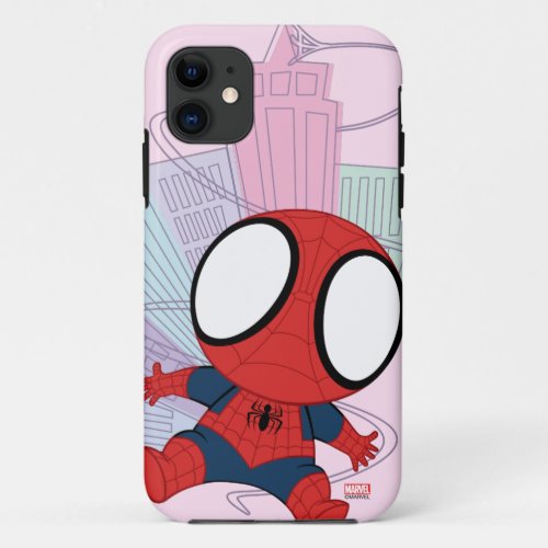 Mini Spider_Man  City Graphic iPhone 11 Case