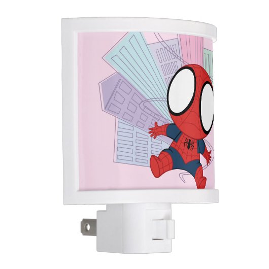 Mini Spider-Man & City Graphic Night Light (Right)
