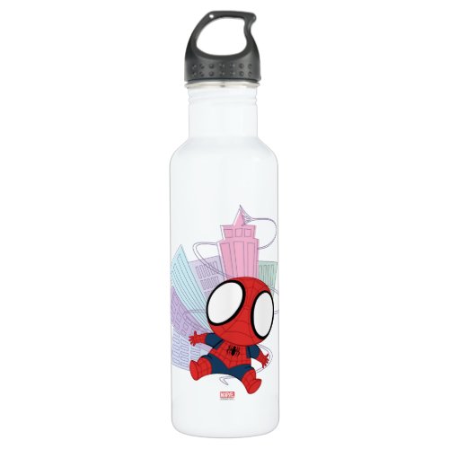 Mini Spider_Man  City Graphic Stainless Steel Water Bottle