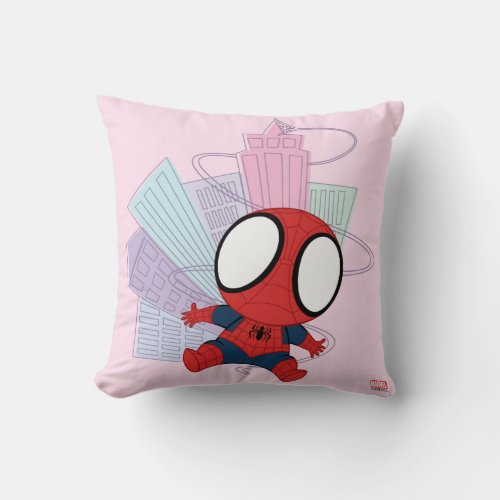 Mini Spider_Man  City Graphic Throw Pillow