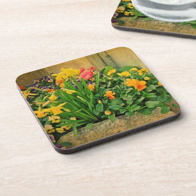Mini Springtime Garden Drink Coaster (Left Side)