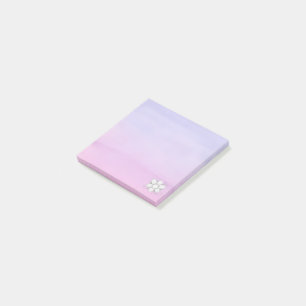 Mini square watercolor purple pink post-it notes