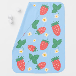 Mini Strawberry Blossom Baby Blanket
