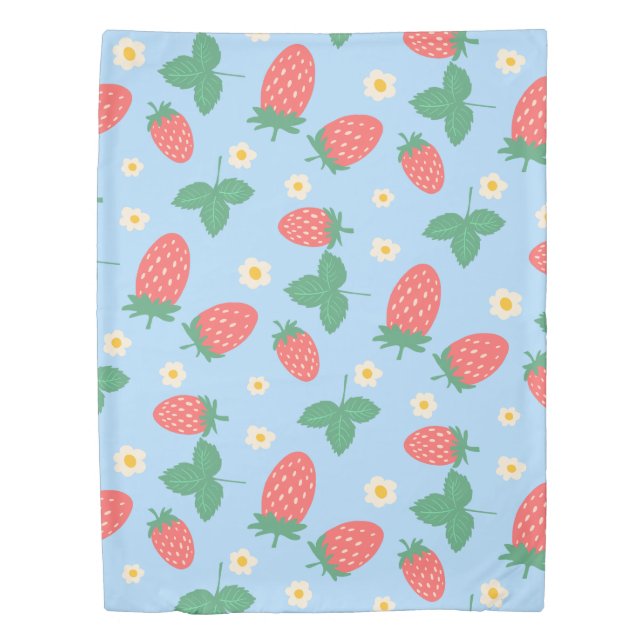 Mini Strawberry Blossom Duvet Cover (Front)
