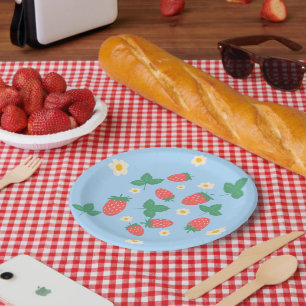 Mini Strawberry Blossom Paper Plates