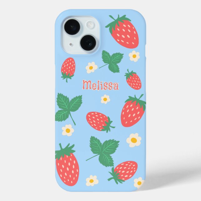 Mini Strawberry Blossom Personalized Case-Mate iPhone Case (Back)