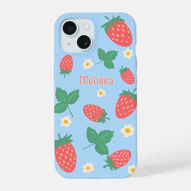 Mini Strawberry Blossom Personalized Iphone Case (Back)