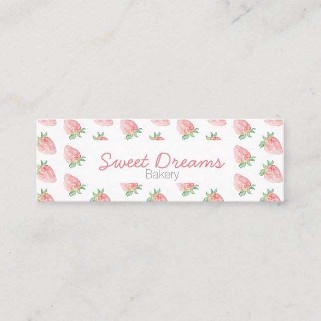 Mini Strawberry Business Card (Front)