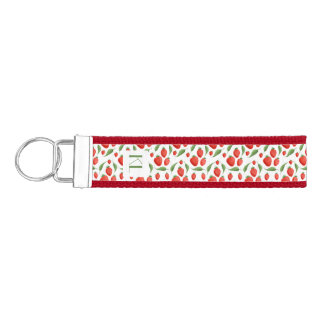 Mini Strawberry Print Pattern Keychain