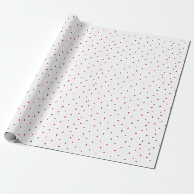 Mini Strawberry  Wrapping Paper (Unrolled)