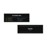 Mini Stylish Business Colorful Lines Icons Black Mini Business Card Mini Stylish Business Colorful Lines Icons Black Mini Business Card