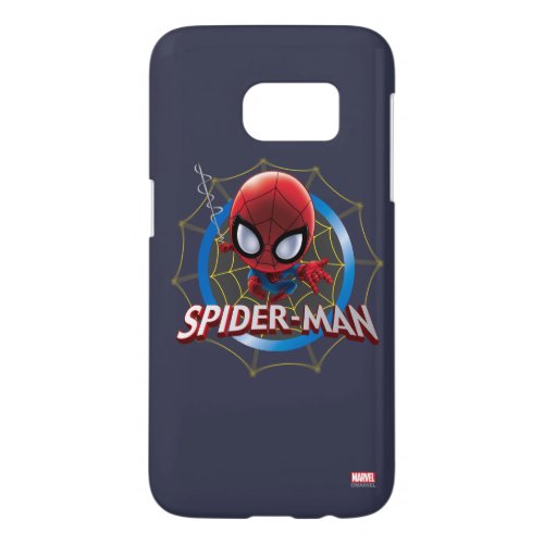 Mini Stylized Spider_Man in Web Samsung Galaxy S7 Case