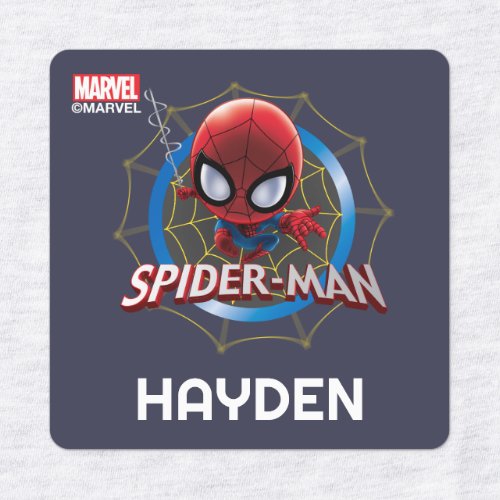 Mini Stylized Spider_Man in Web Kids Labels