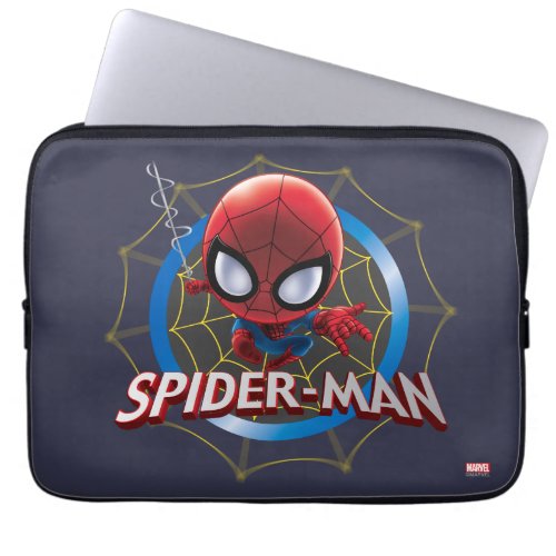Mini Stylized Spider_Man in Web Laptop Sleeve