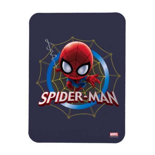 Mini Stylized Spider_Man in Web Magnet