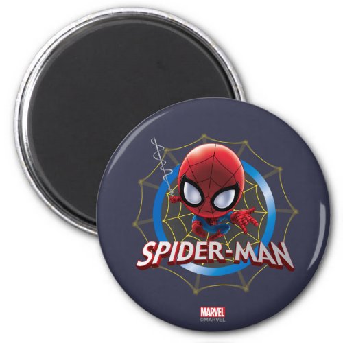 Mini Stylized Spider_Man in Web Magnet