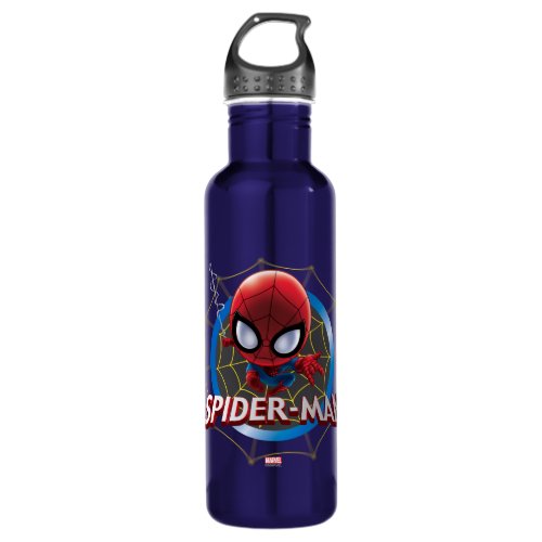 Mini Stylized Spider_Man in Web Water Bottle