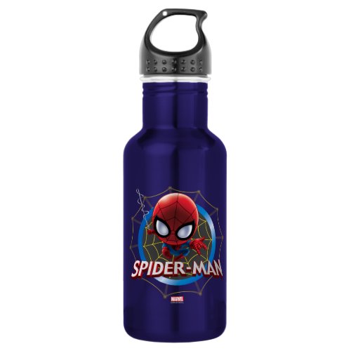 Mini Stylized Spider_Man in Web Water Bottle