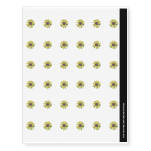 Mini Sunflower Rounds Temporary Tattoos