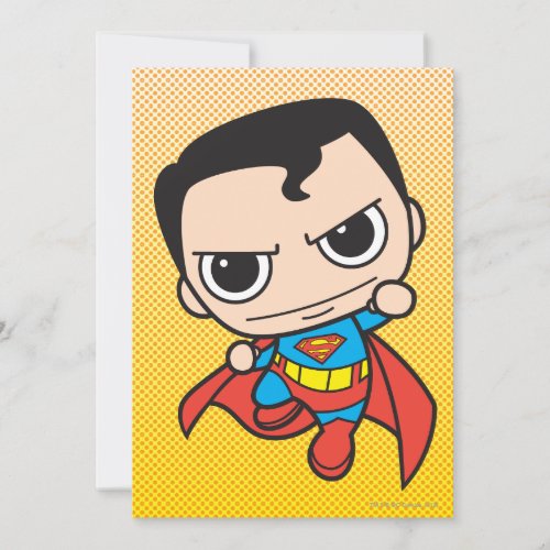 Chibi Superman Flying Personalized Invites