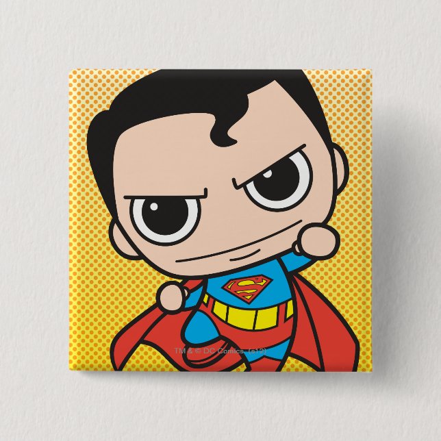 Mini Superman Flying Button (Front)