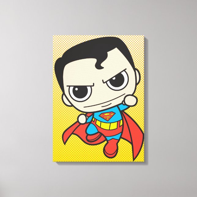 Mini Superman Flying Canvas Print (Front)