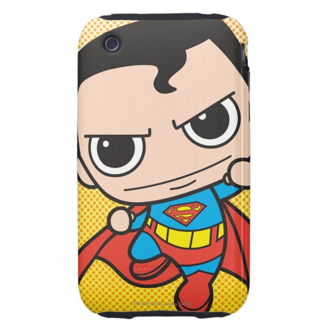Mini Superman Flying iPhone 3 Tough Cover (Back)