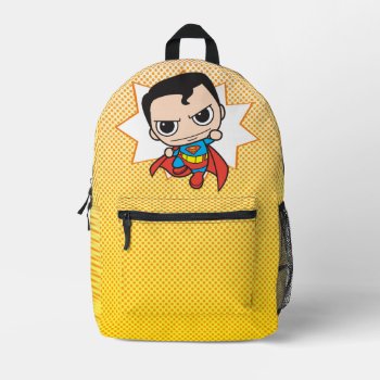 Mini Superman Flying Printed Backpack by justiceleague at Zazzle