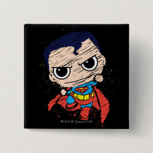Mini Superman Sketch - Flying Button