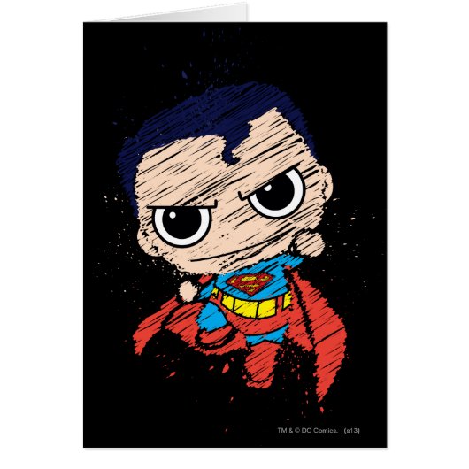 Mini Superman Sketch - Flying Cards (Front)