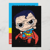 Mini Superman Sketch - Flying Invitation (Front/Back)