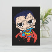 Mini Superman Sketch - Flying Invitation (Standing Front)