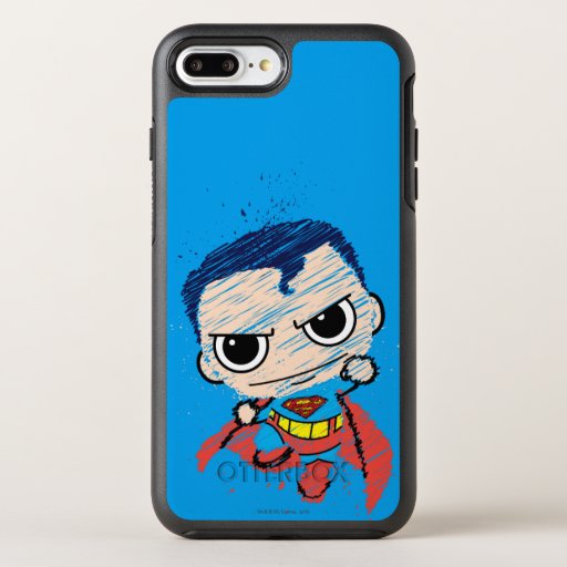 Mini Superman Sketch - Flying OtterBox Symmetry iPhone 8 Plus/7 Plus Case