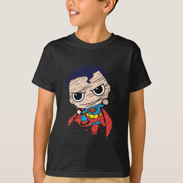 Mini Superman Sketch - Flying T-Shirt (Front)