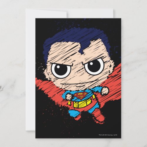 Mini Superman Sketch Invitation