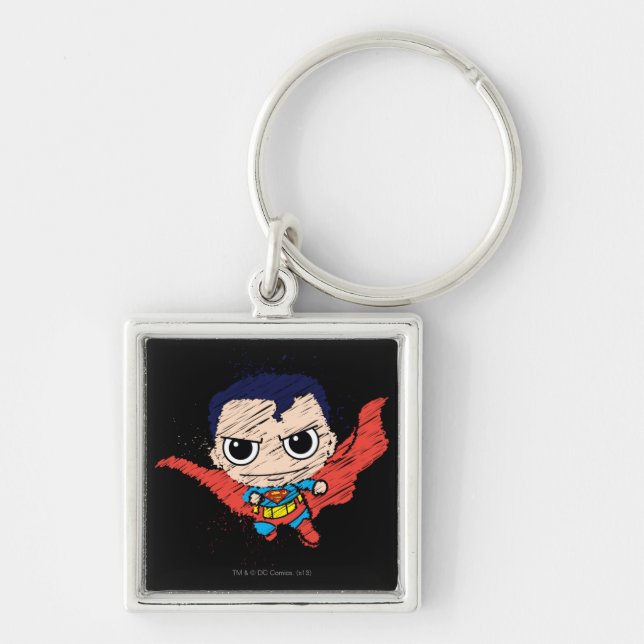 Mini Superman Sketch Keychain (Front)