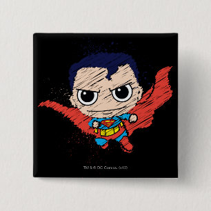 Mini Superman Sketch Pinback Button
