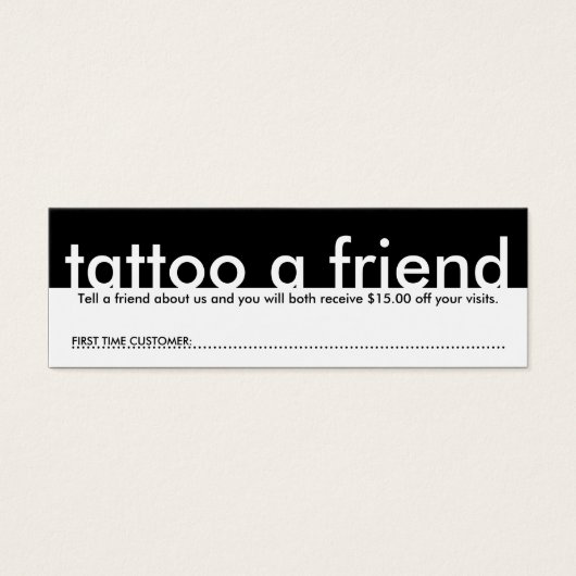 mini tattoo a friend (Front)