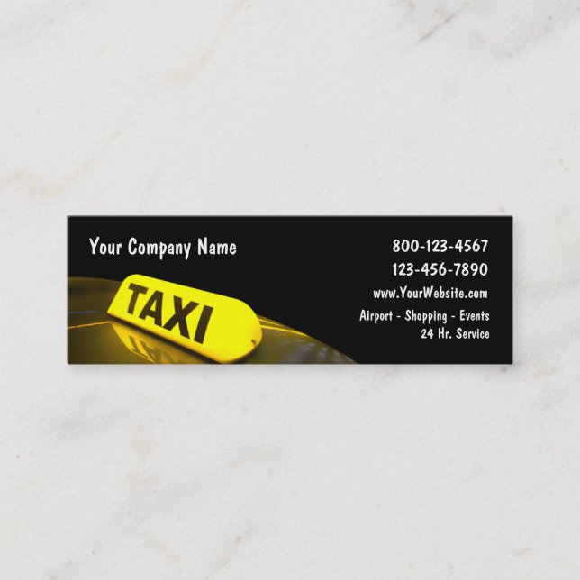 Mini Taxi Business Cards (Front)