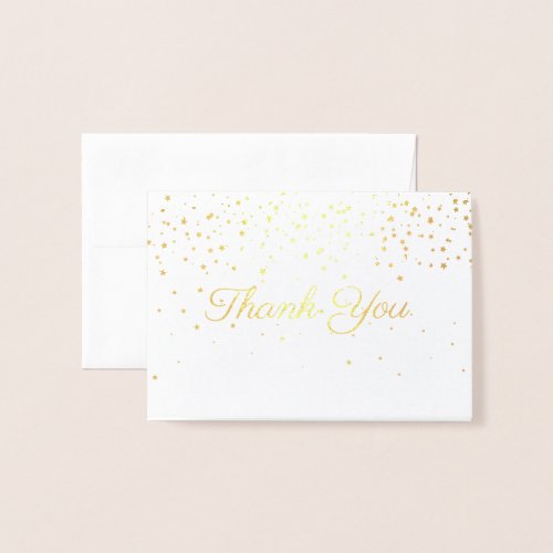 Mini Thank You Card Gold Foiled