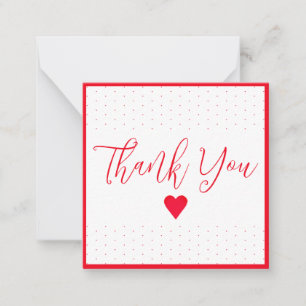 Mini Thank You With Red Polka Dots Note Card