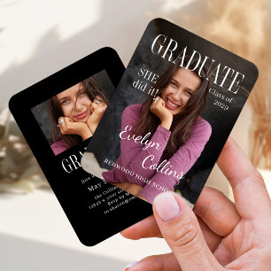 Mini Timeless Magazine Cover Photo Grad invitation