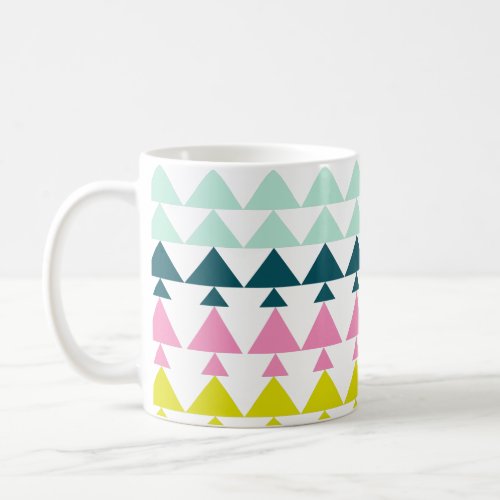 Mini Trees Pattern Art in Bright Holiday Color Coffee Mug