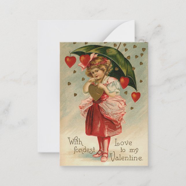 Mini Vintage Valentine Love Notes (Front)