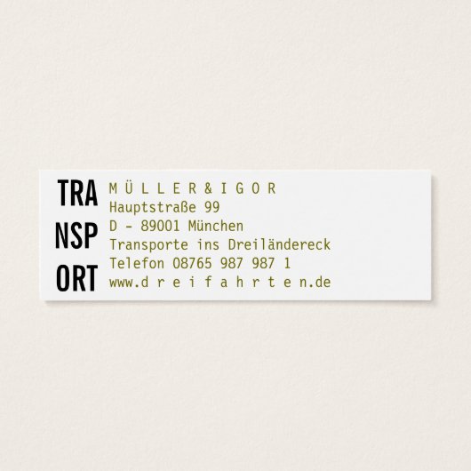 Mini Visitenkarten (Back)