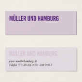 Mini Visitenkarten queerformat (Front & Back)