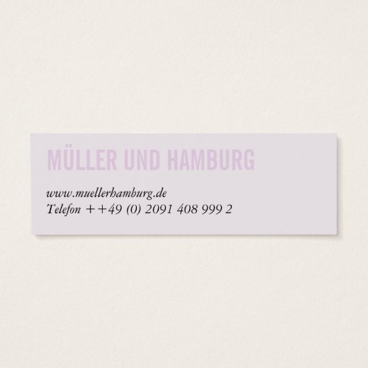 Mini Visitenkarten queerformat (Back)