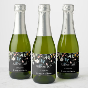 Mini Watercolor All Occasion Florals Sparkling Wine Label