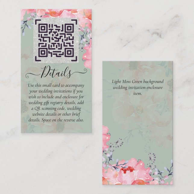 MINI Wedding Details BUDGET MODERN Business Card (Front/Back)