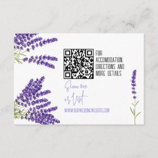 Mini Wedding Details Enclosure Card with Qr Code